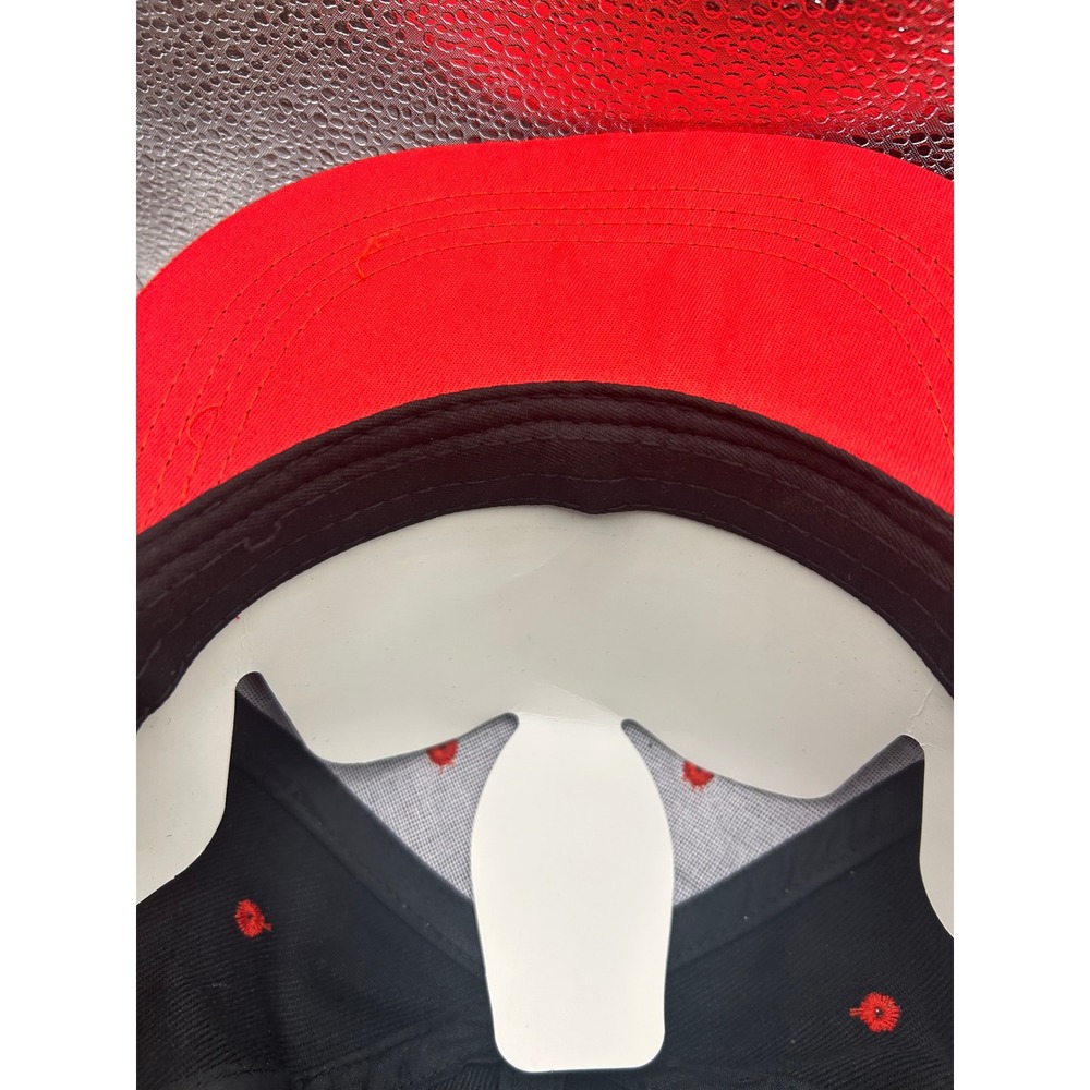 Miami Heat Snapback Hat NBA Basketball Cap Black Red Flat Brim Adjustable Mens - Picture 6 of 7